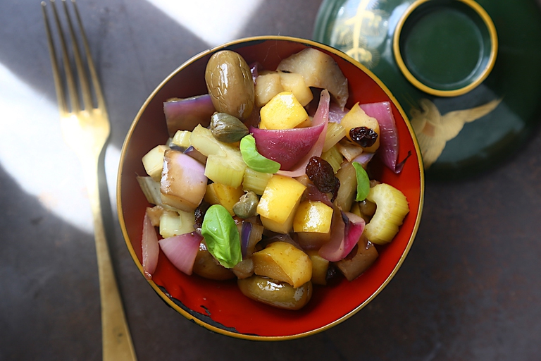 caponata di melanzane e mele