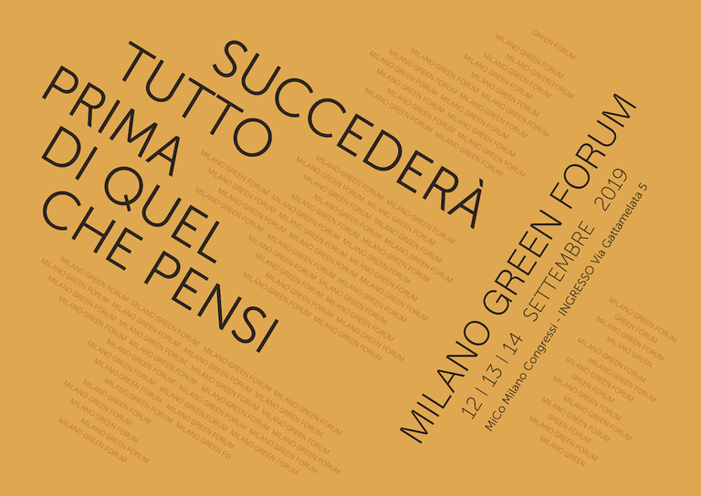 Milano green forum dal 12 al 14 settembre a Milano.