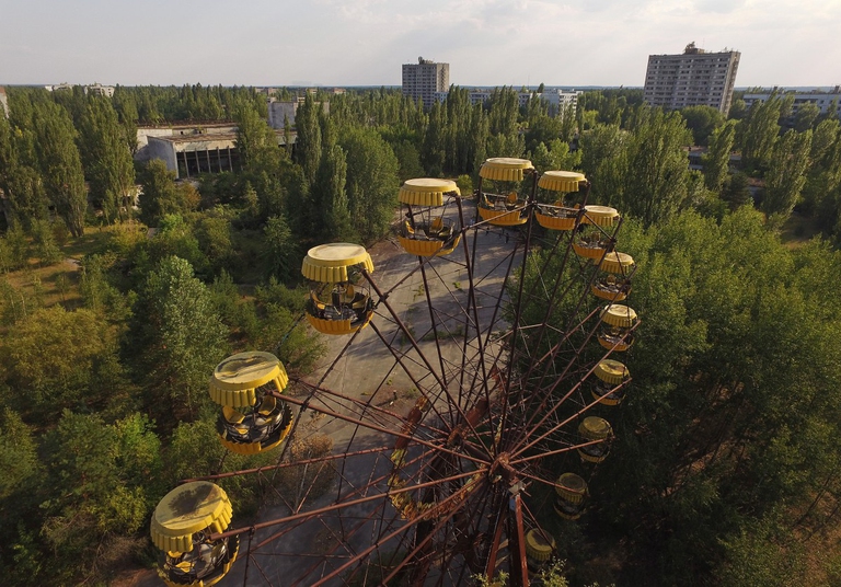 La natura è tornata nella città fantasma di Pripyat, a pochi chilometri dalla centrale di Chernobyl 
