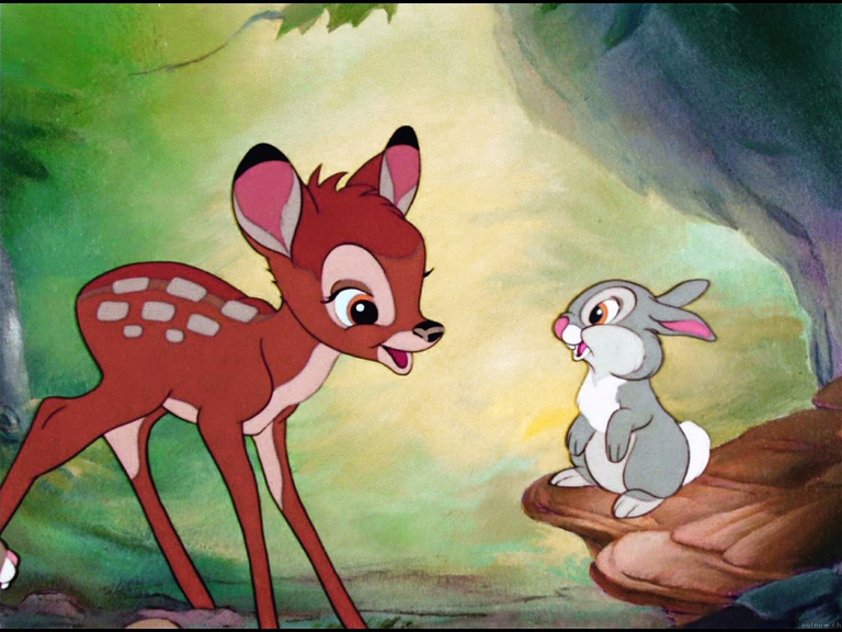Fotogramma del film di animazione Bambi