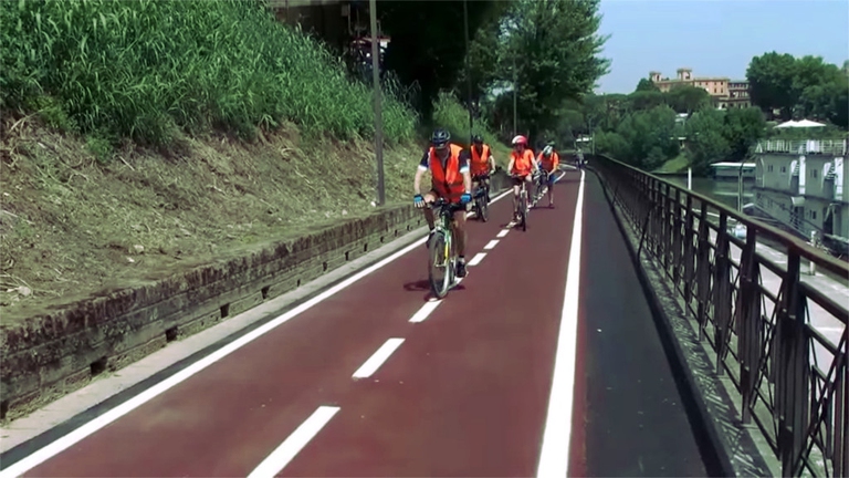 pista ciclabile green roma