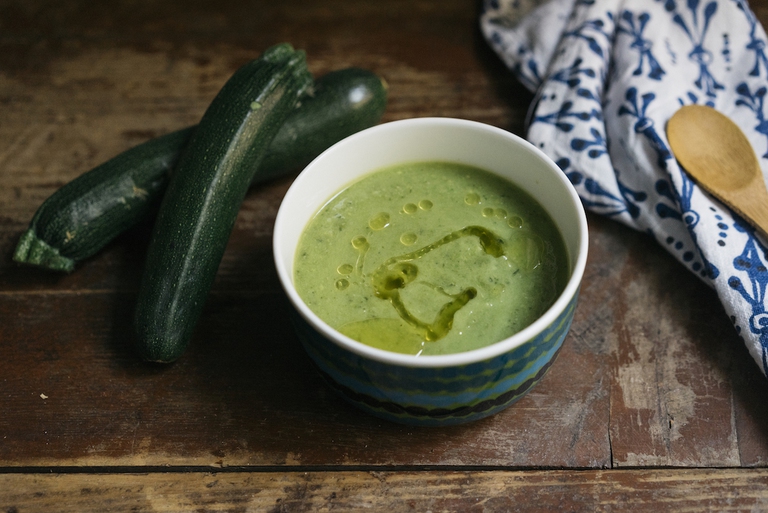 Crema di piselli e zucchine