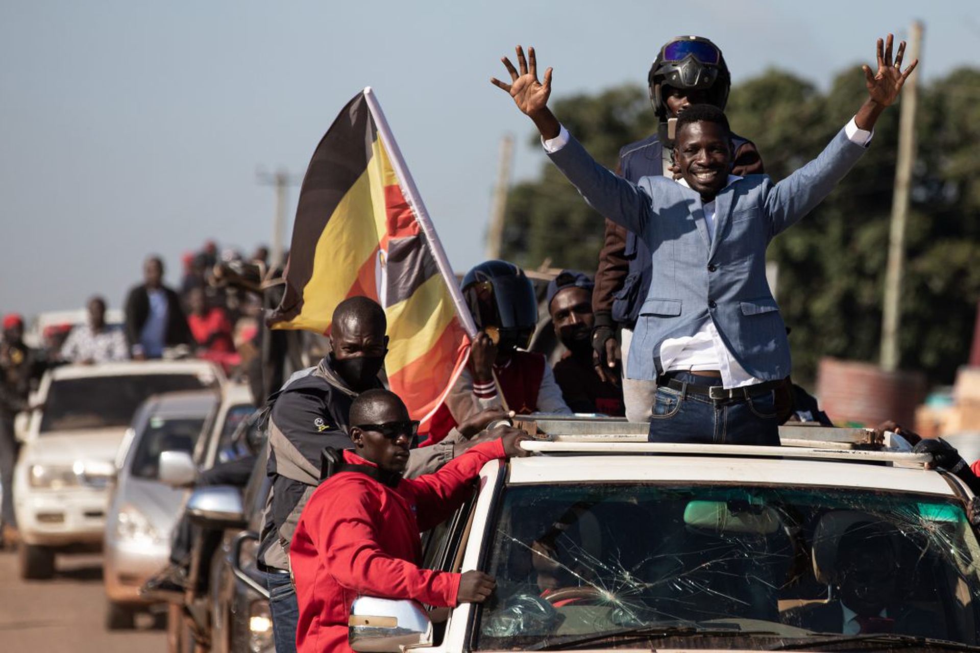 La campagna elettorale in Uganda del candidato Bobi Wine