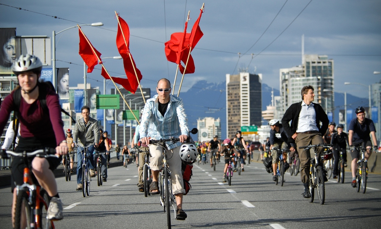 march for climate cyclists
