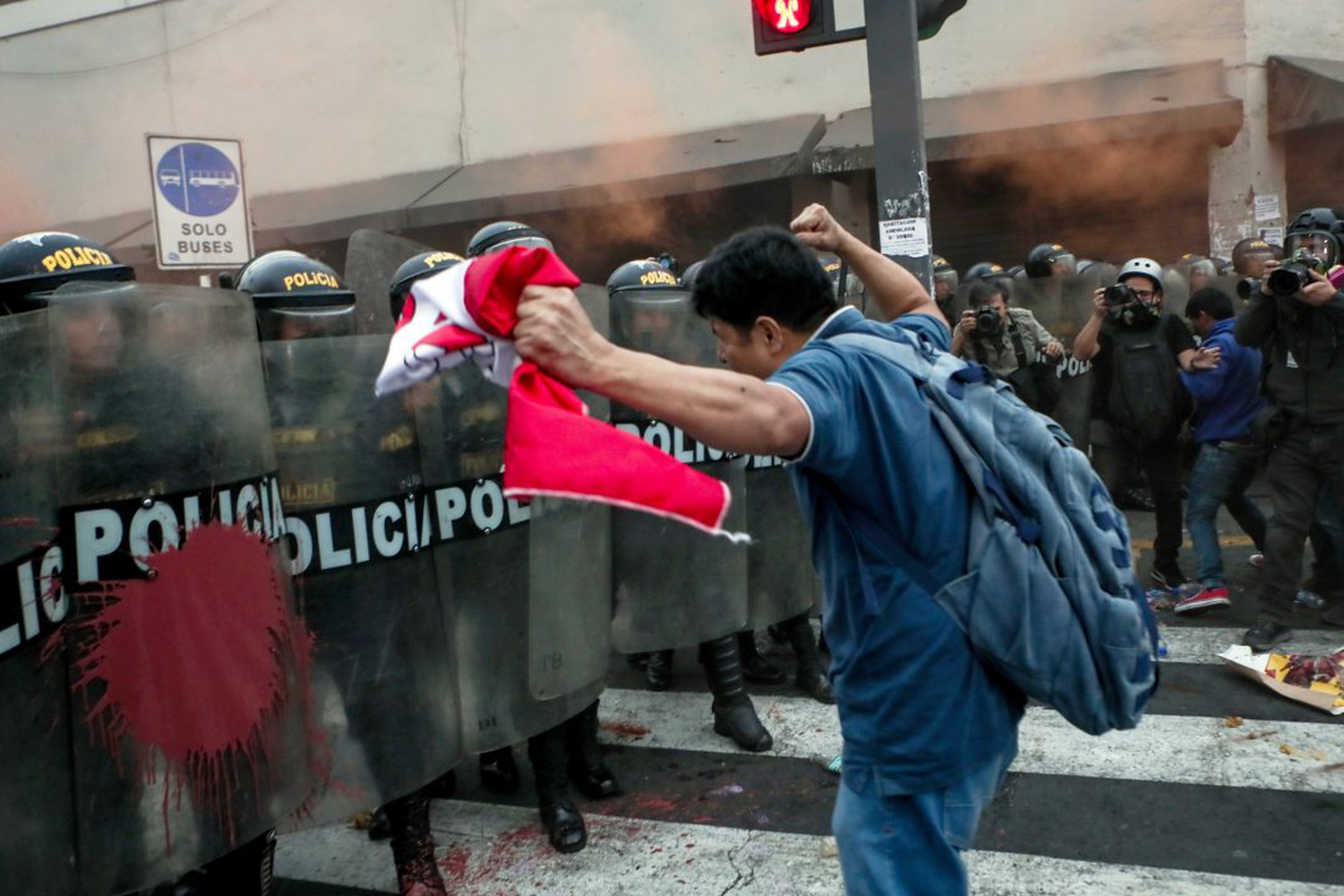 Protest against the government in Lima