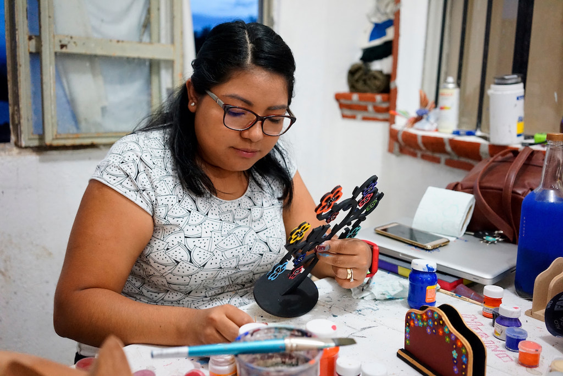 The alebrijes painting stage