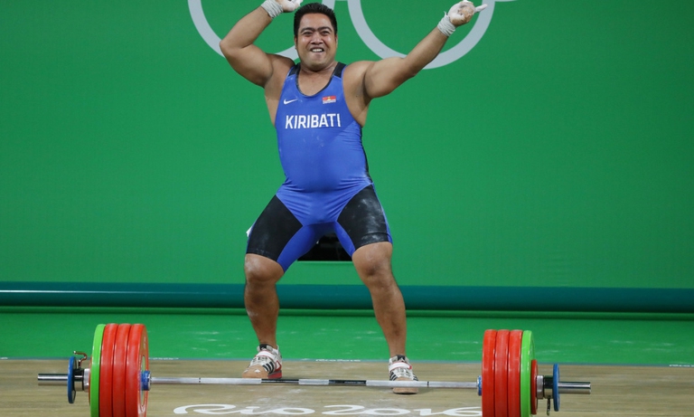 Il pesista David Katoatau