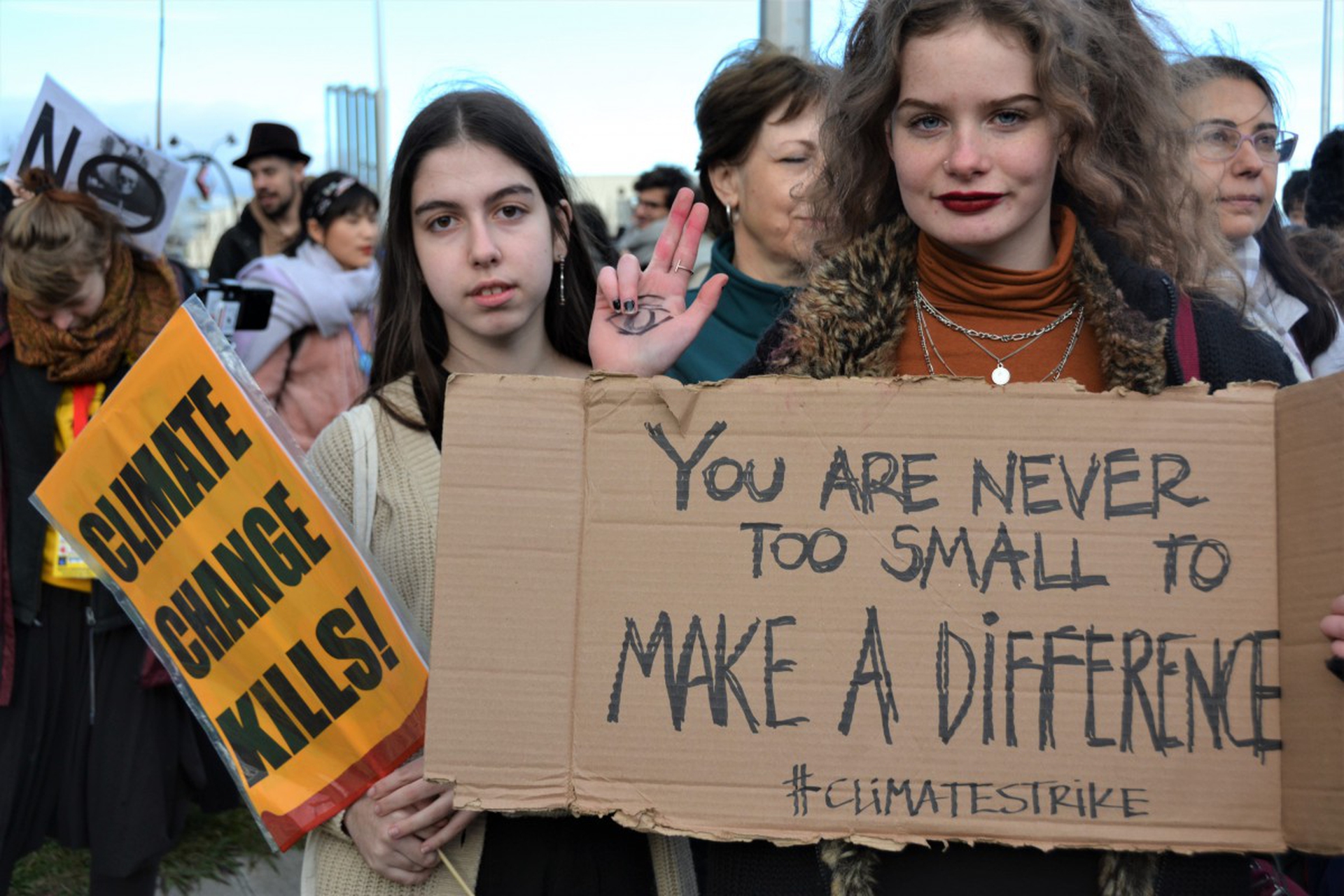 Activists protest at the COP25 in Madrid