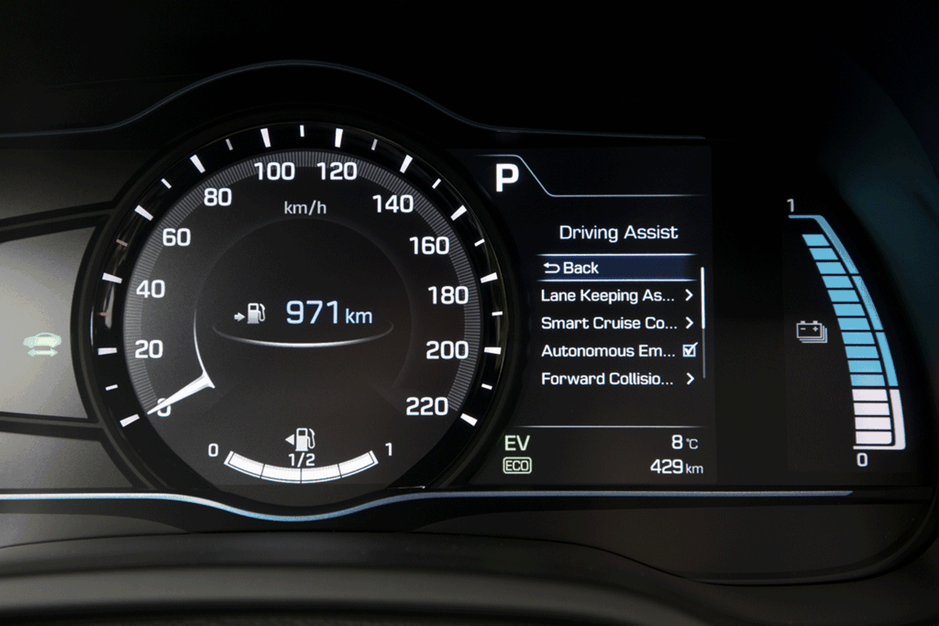 IONIQ-Plug-in-strumentazione