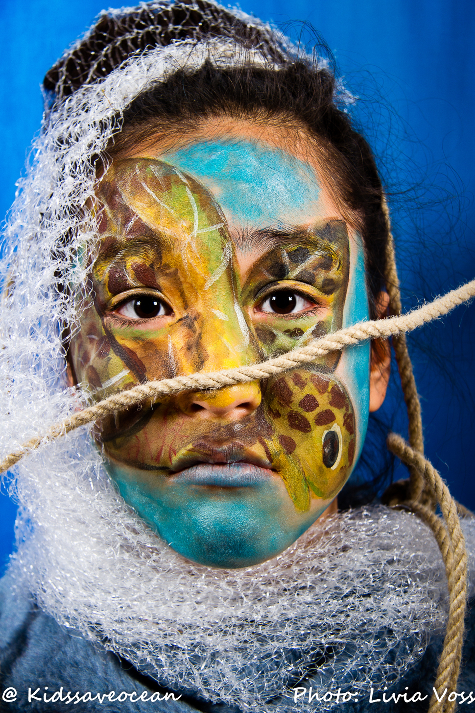 Evento di face painting organizzato da Kids Save Ocean. La tartaruga.