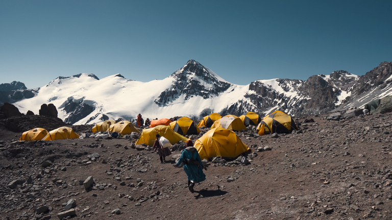 Uno dei campi verso la vetta dell'Aconcagua