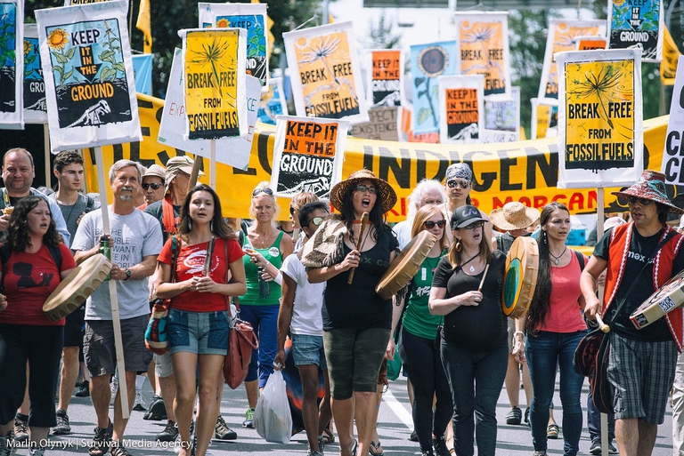 Protesta contro combustibili fossili