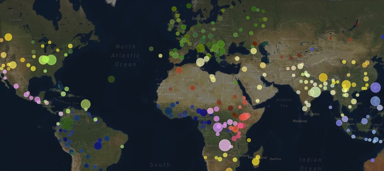 mappa di the global jukebox