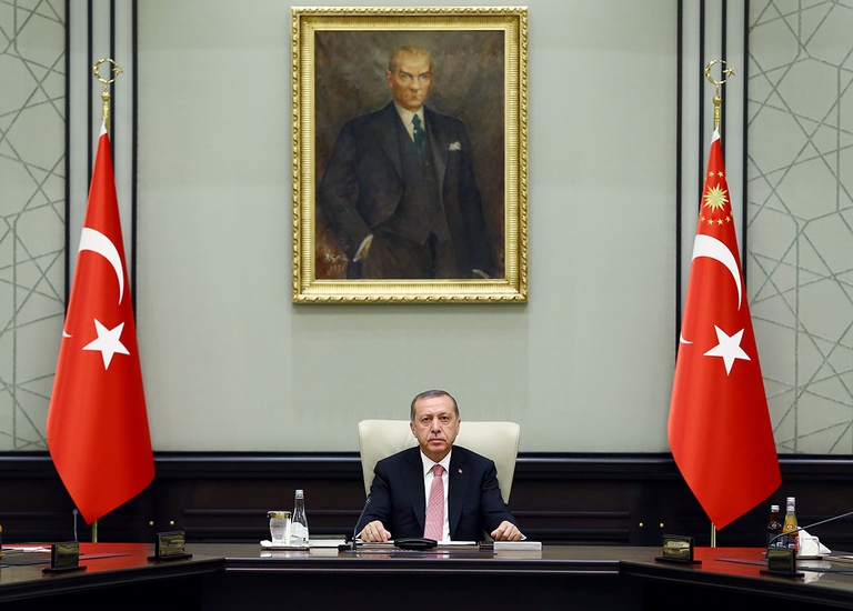 Recep Tayyip Erdogan chairs Turkey's security council © Kayhan Ozer/Anadolu Agency/Getty Images