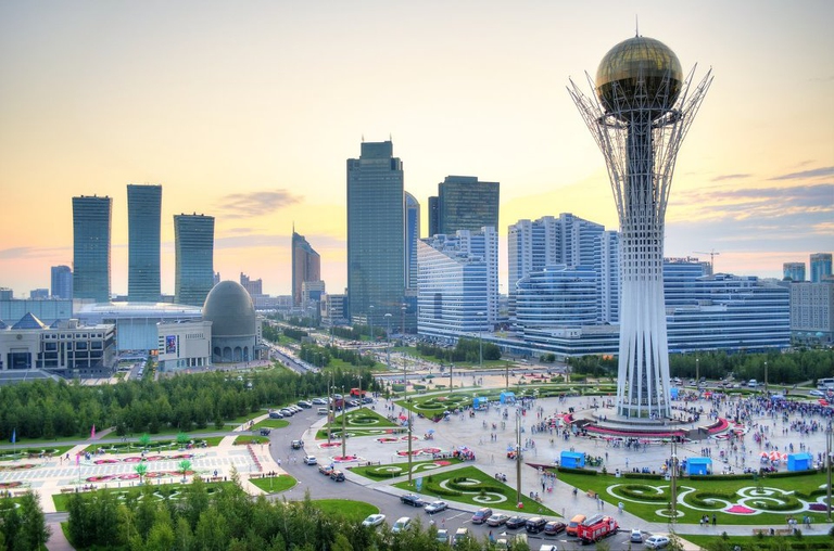 Astana, Kazakhstan, sede dell'Expo 2017 dedicata all'energia del futuro