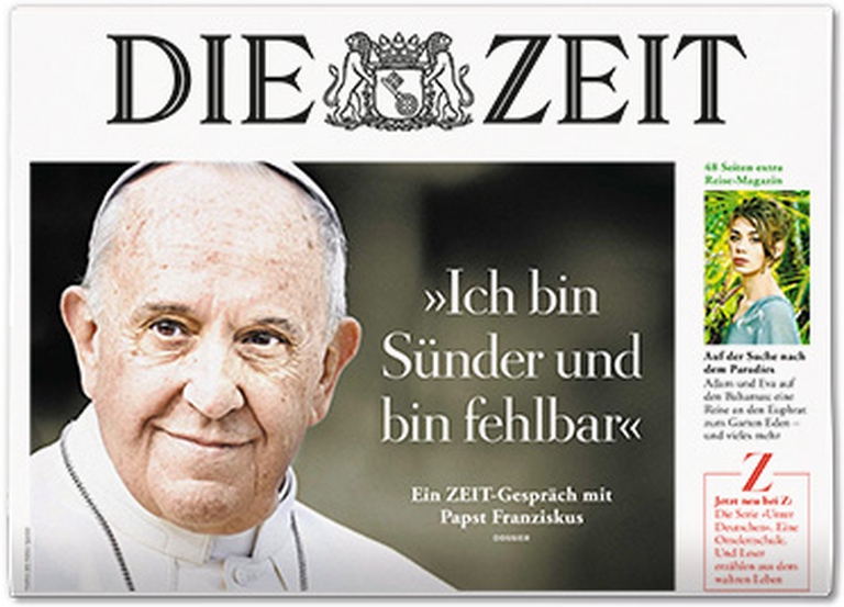 La copertina del numero dello Zeit in cui il Papa parla della crisi vocazionale della Chiesa