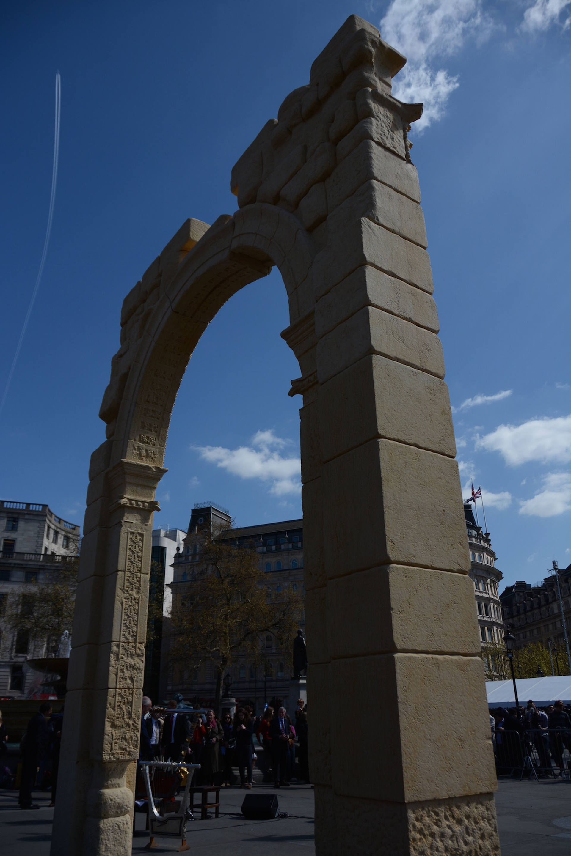 The Triumphal Arch of Palmyra rebuilt in Trafalgar Square