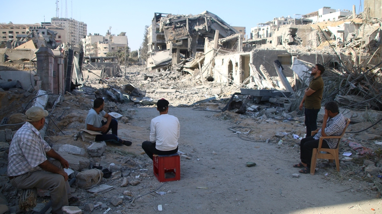 La distruzione provocata dai bombardamenti di Israele a Gaza