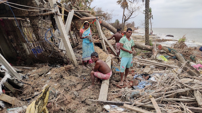 effects, cyclone amphan, west bengal, india, sundarbans