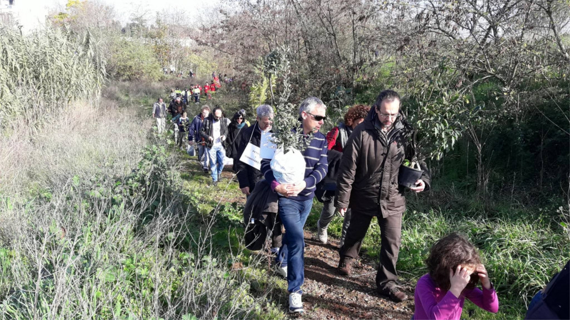 Marcia degli alberi: si entra nel parco archeologico di Centocelle