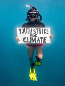 A conversation with Shaama Sandooyea, the first to strike underwater for the climate