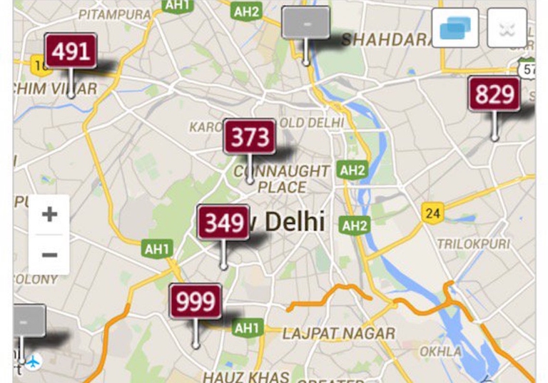 indice inquinamento atmosferico delhi