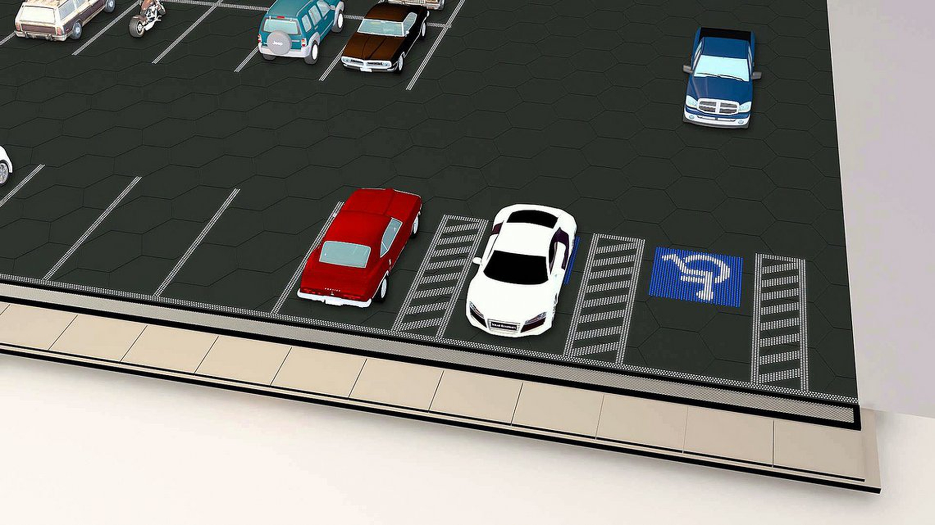 Autostrada con pannelli solari integrati nell'asfalto