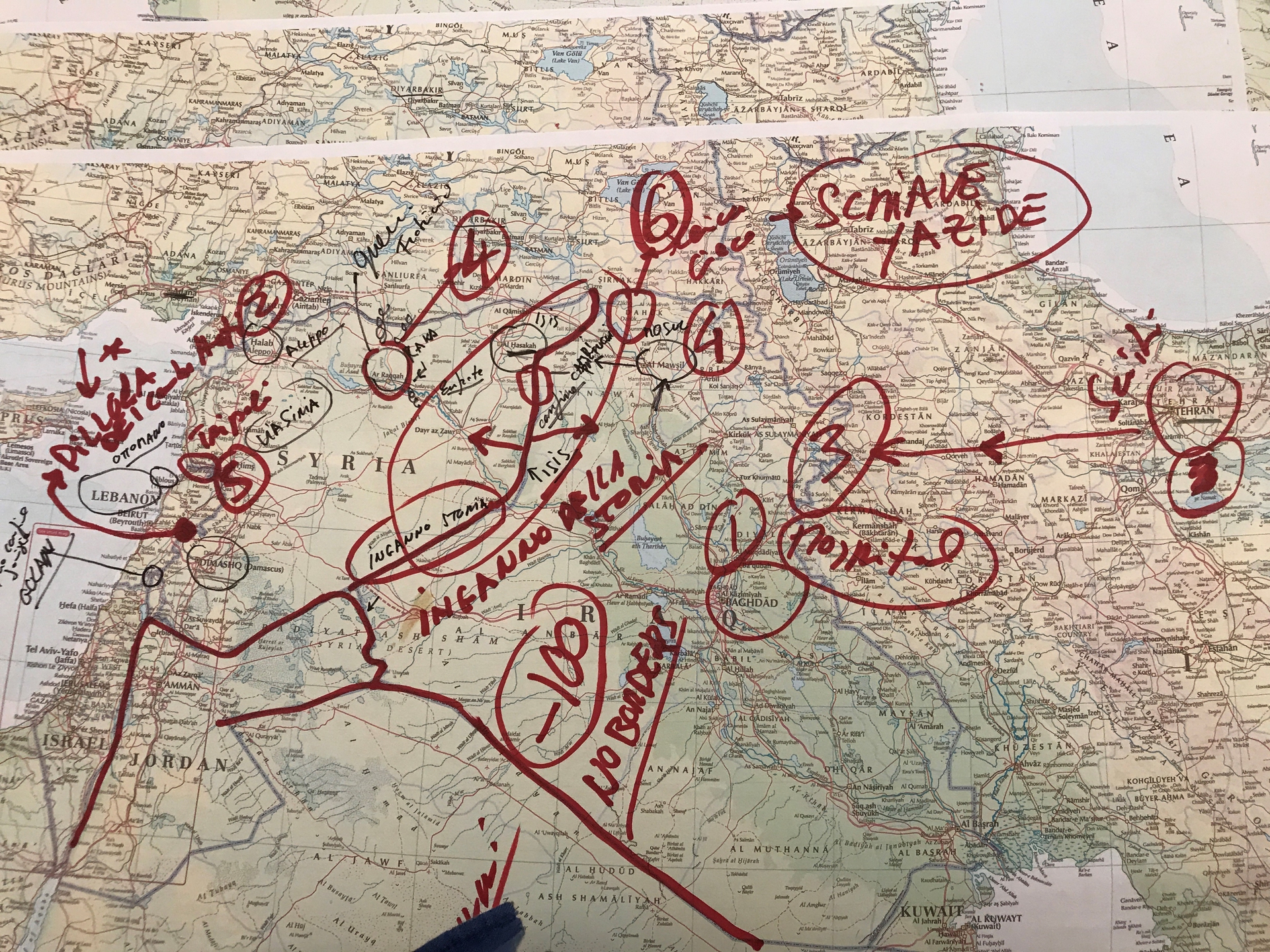 Notturno, mappa di viaggio