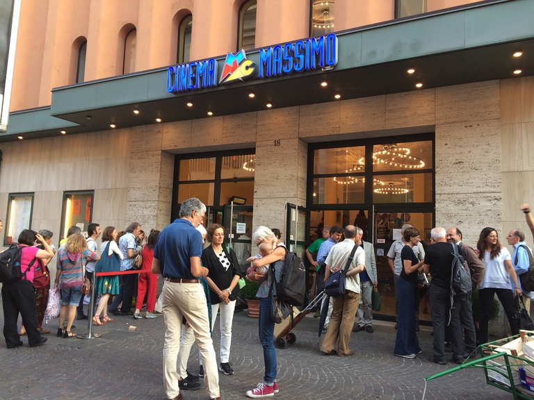 Ingresso del Cinema Massimo di Torino - Quartier generale di Cinemambiente