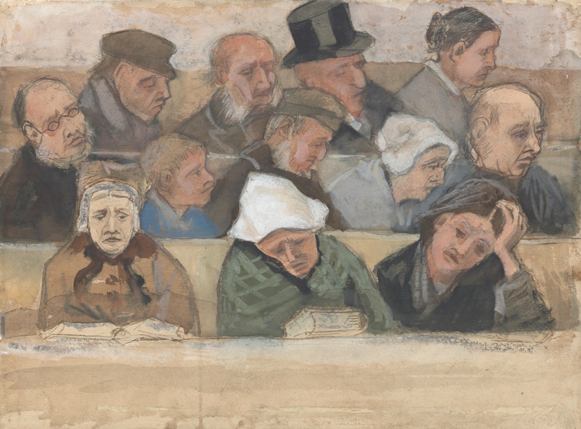 Vincent Van Gogh. In church, fine settembre-inizio ottobre 1882