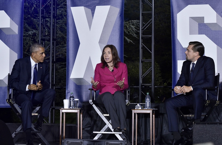 Obama, Hayhoe e DiCaprio parlano di cambiamenti climatici