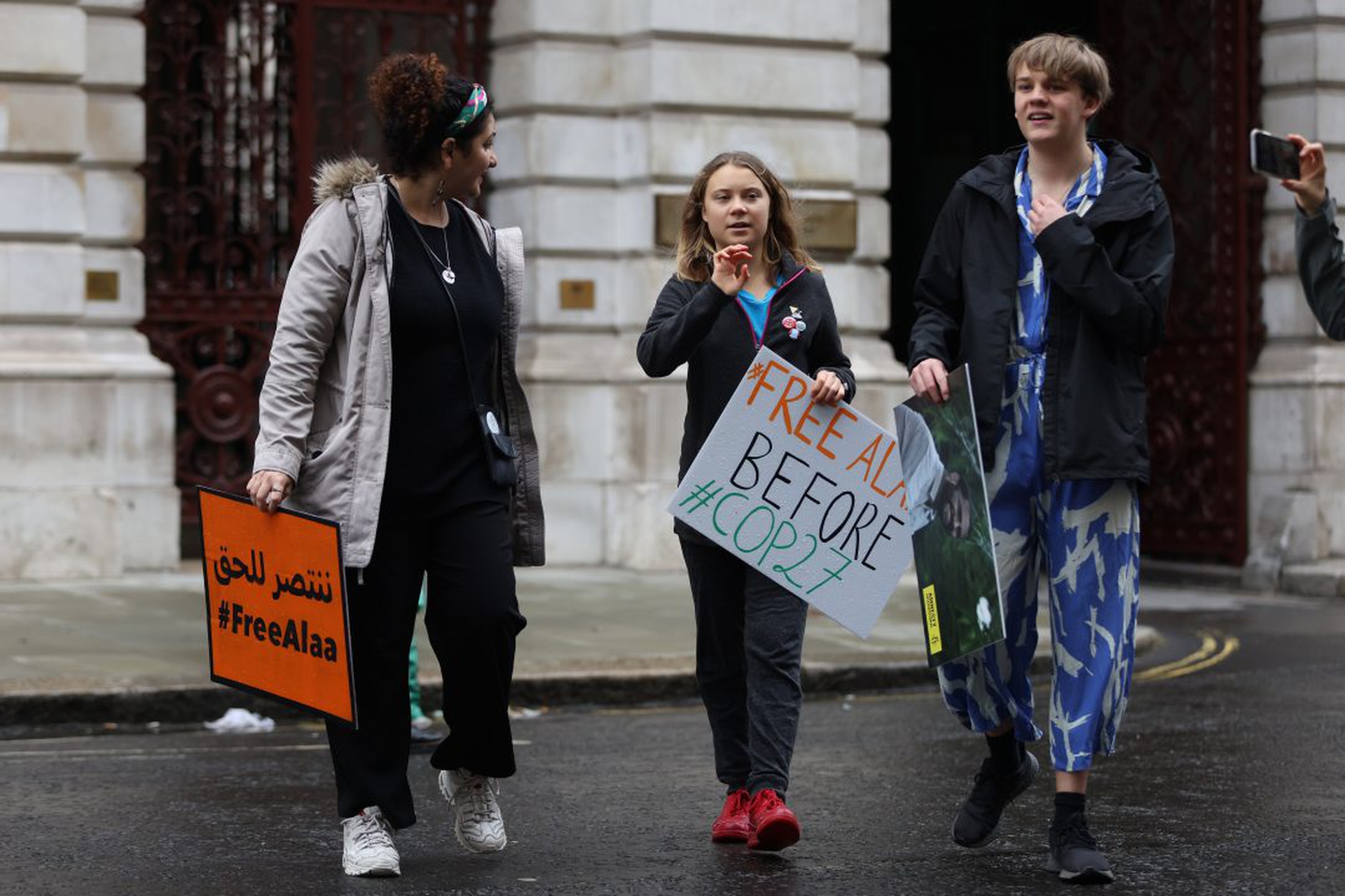 Greta Thunberg Visits Sit-In For Jailed British-Egyptian Activist