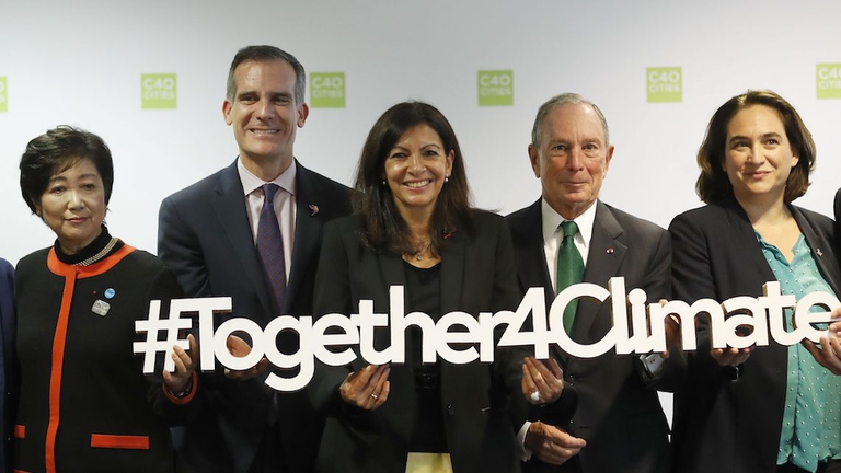 I sindaci del C40 nel corso di una riunione nel 2017 © Patrick Kovarik/Afp/Getty Images