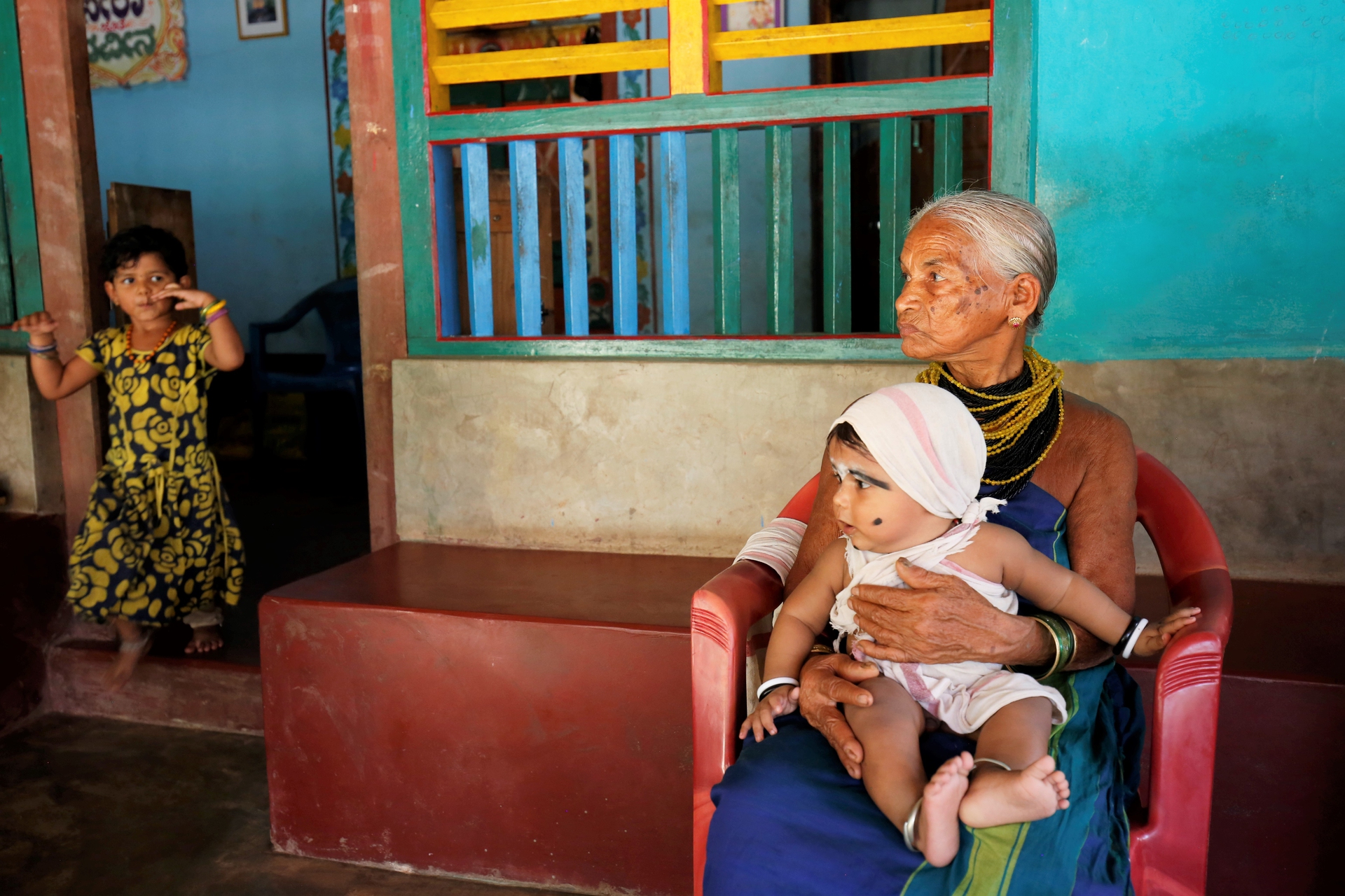 Tulasi Gowda nella sua casa in Karnataka © Abhishek Chinnappa