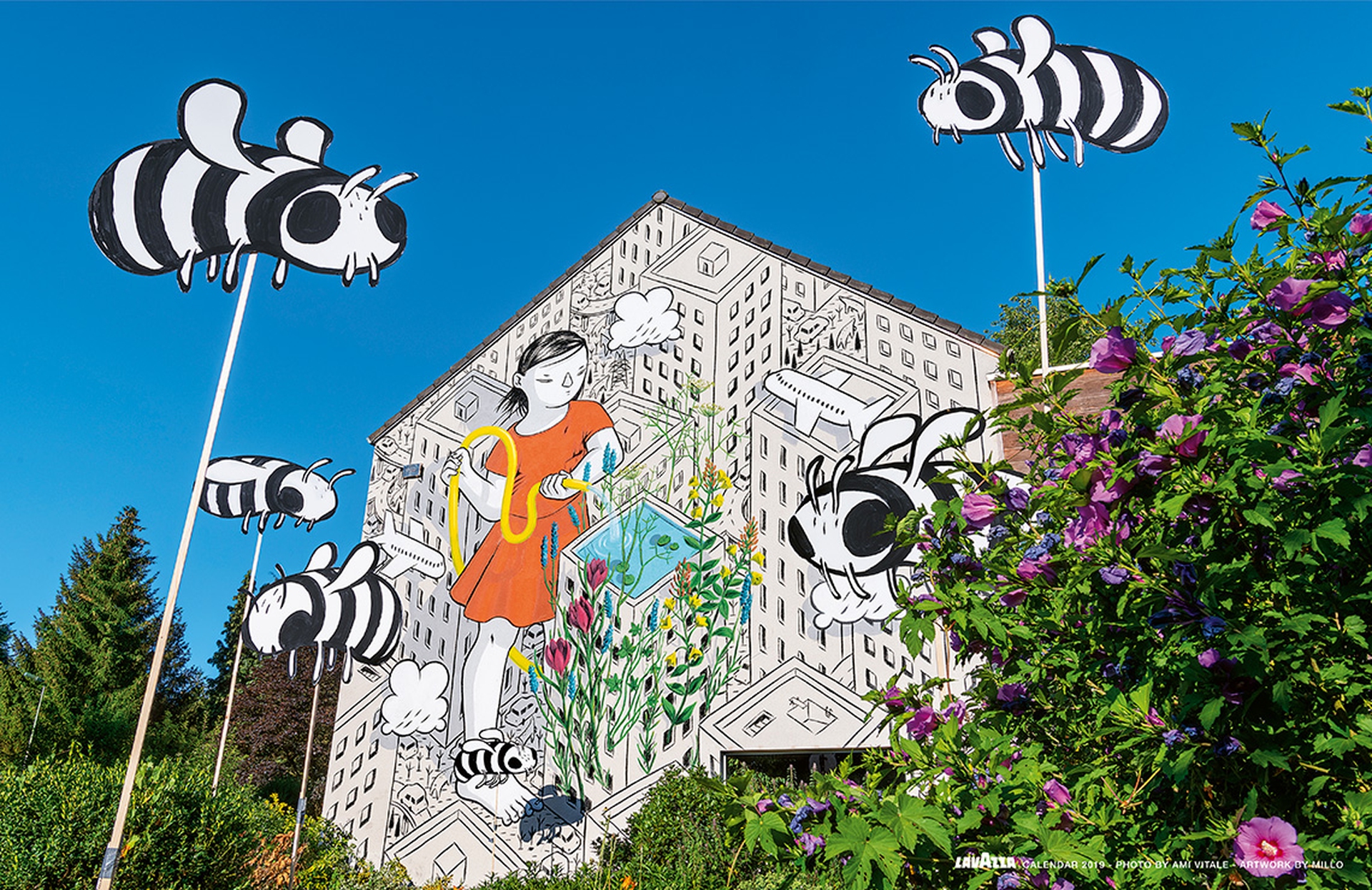 Maggio, calendario Lavazza 2019 - Rebirth, di Millo, in Genk, Belgio