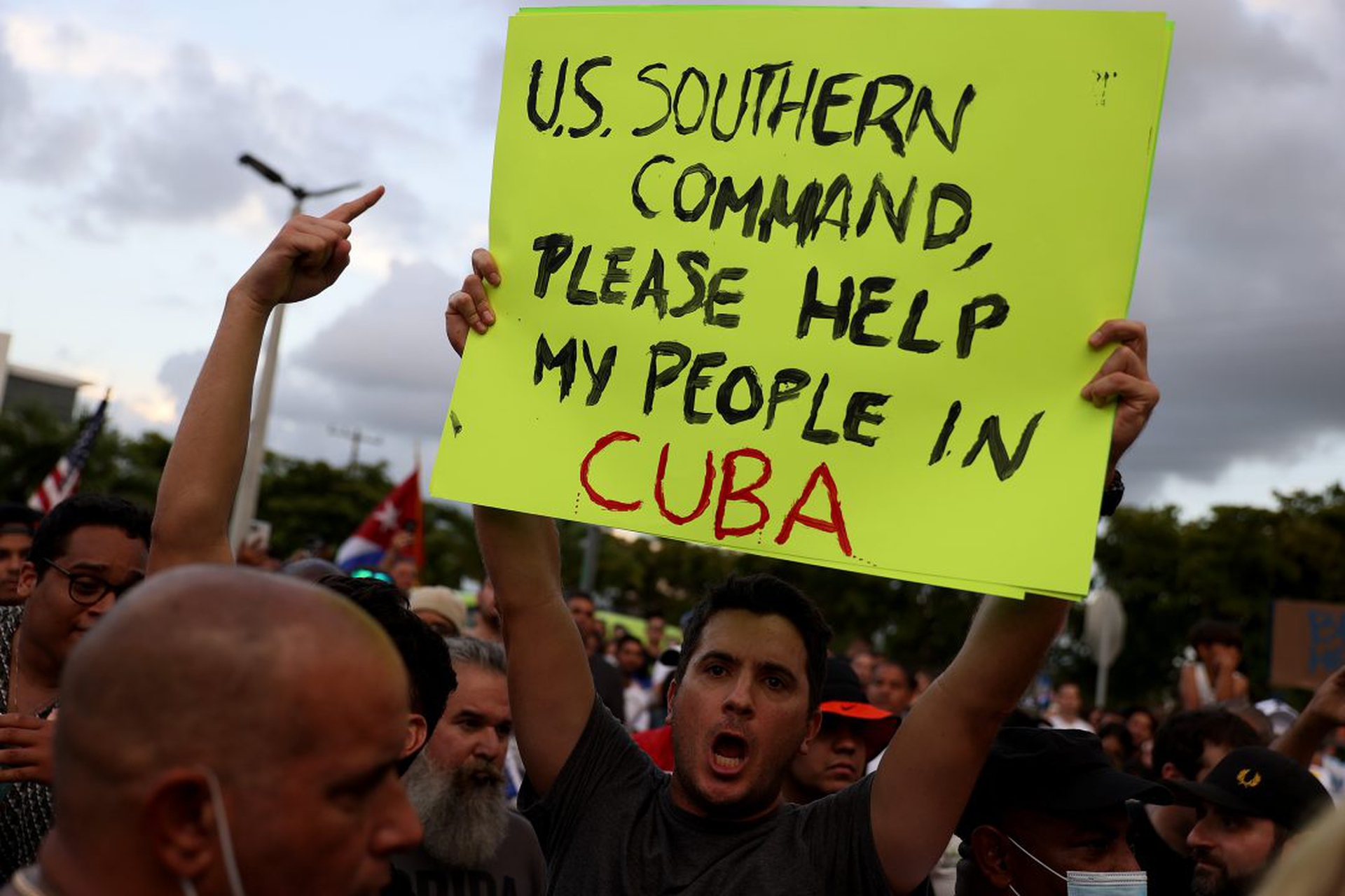 Miami's Little Havana Community Reacts To Protests In Cuba