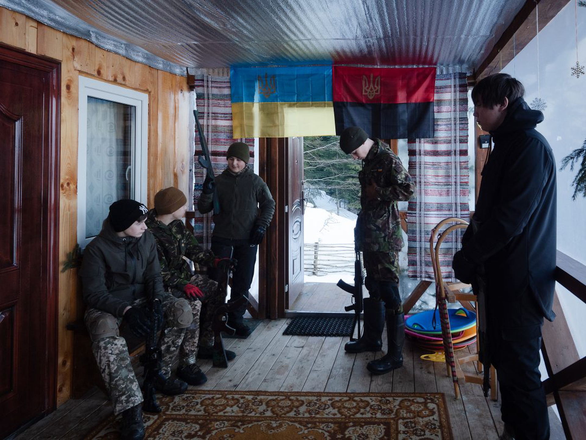 Civilians Participate In Tactical Defence Training In Western Ukraine's Mountains