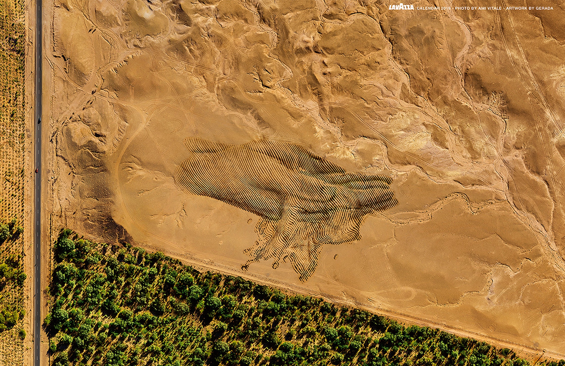 Luglio, calendario Lavazza 2019 - Perpetual Flow, di Gerada, a Ouarzazate, Marocco