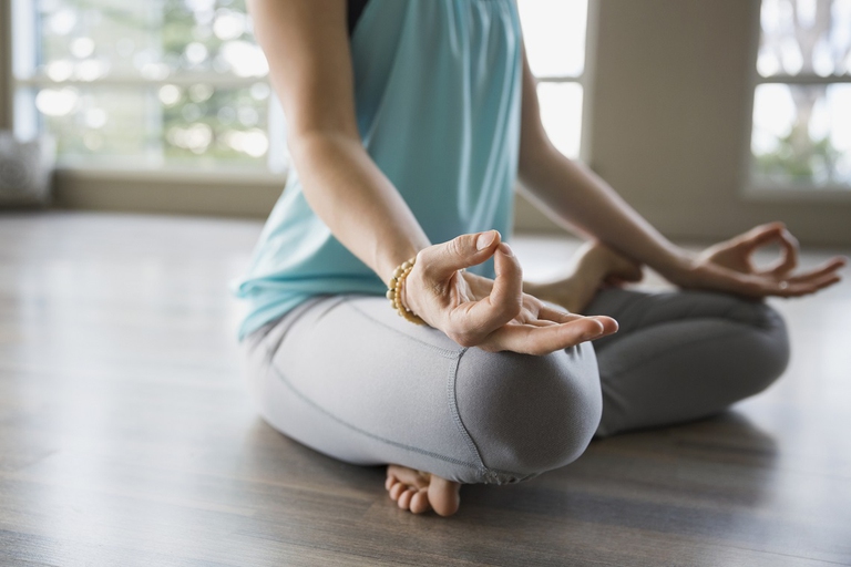 Woman practicing meditation