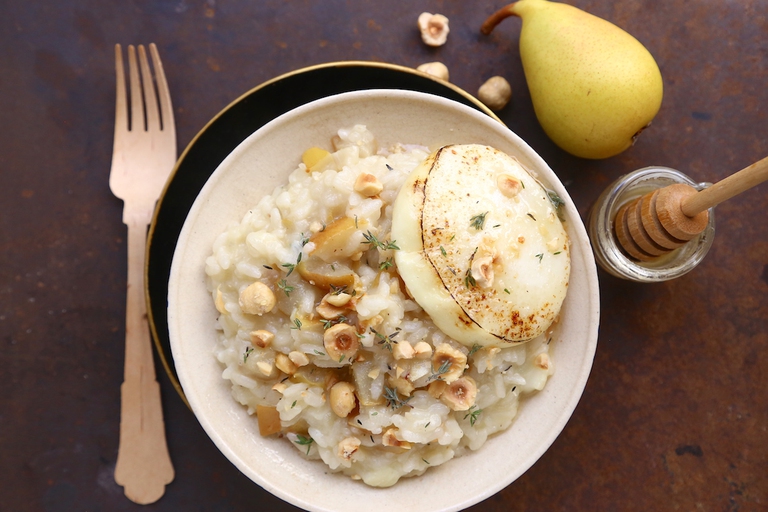 Risotto alle pere, tomino