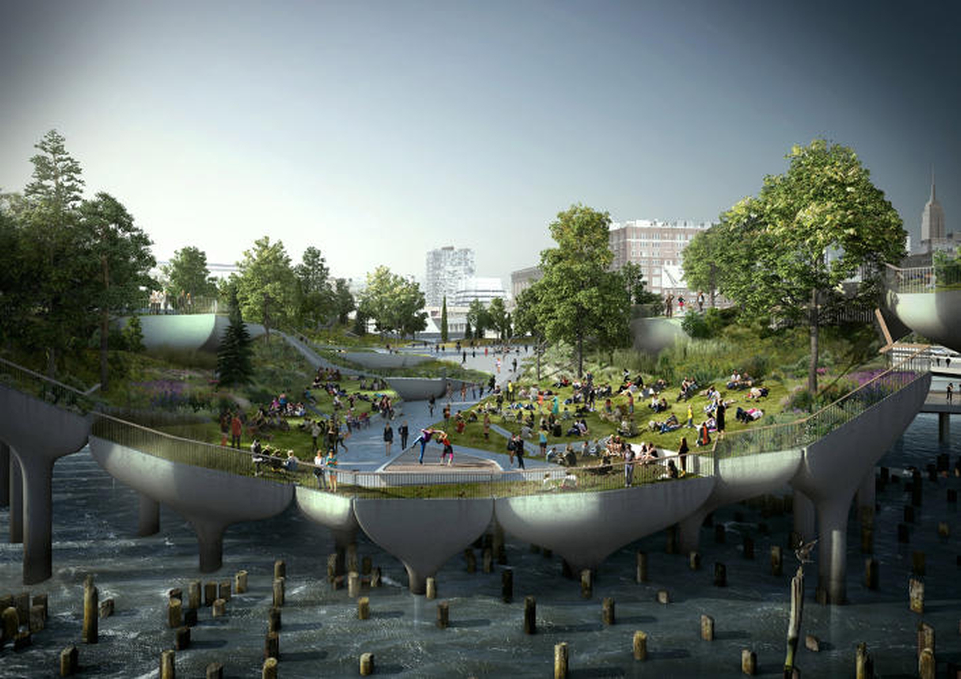 L'oasi urbana che sorgerà sulle rive dell'Hudson a New York