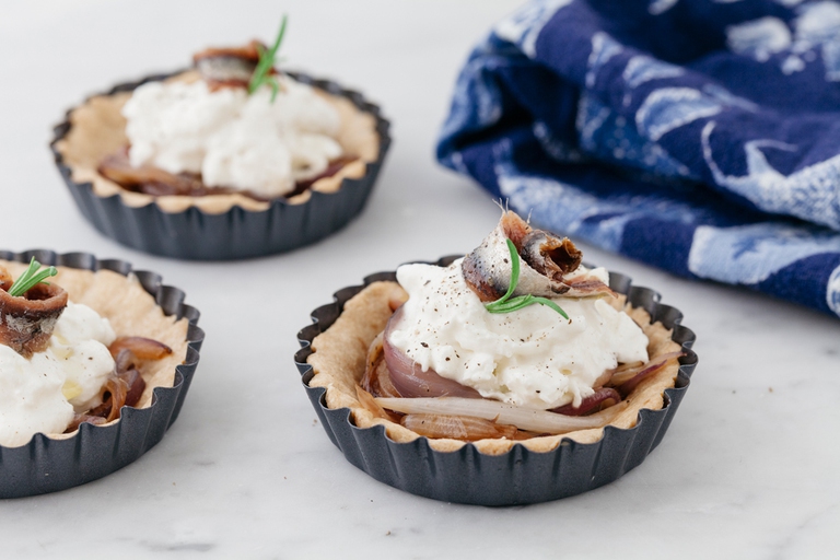 crostatine cipolle caramellate