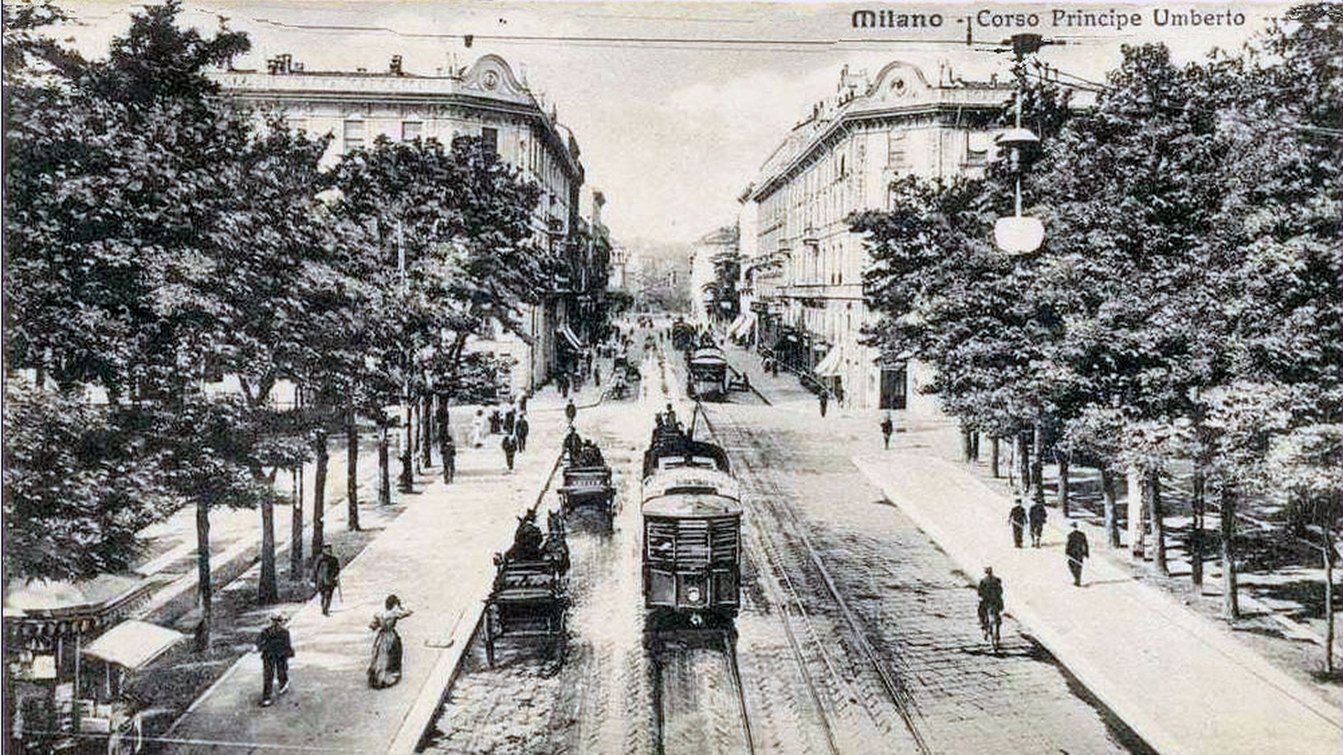 Piazze di Milano con gli alberi