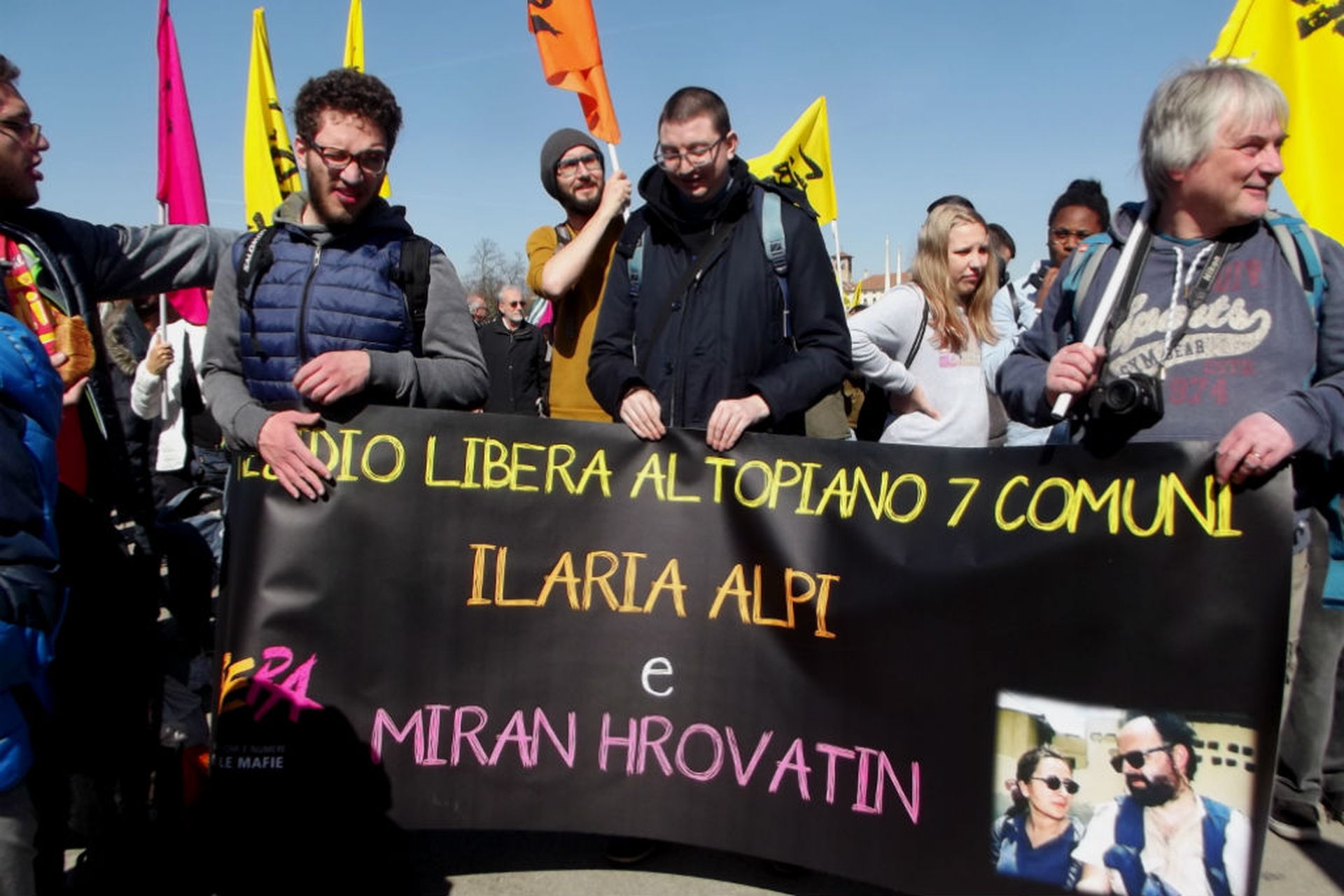 Striscione dedicato a Ilaria Alpi