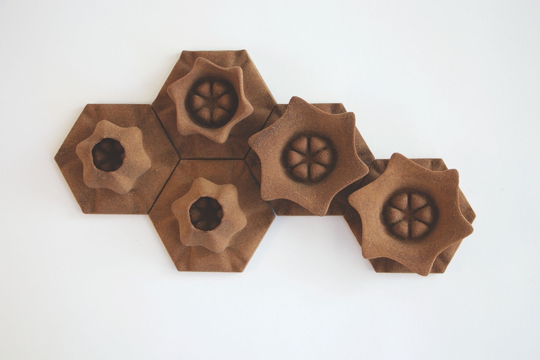 blocchi geometrici in legno 3D