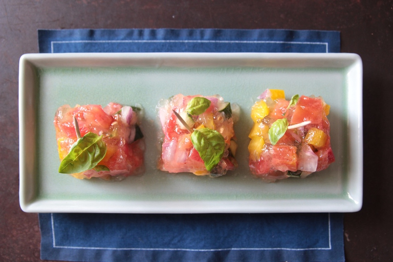 Gazpacho in gelatina