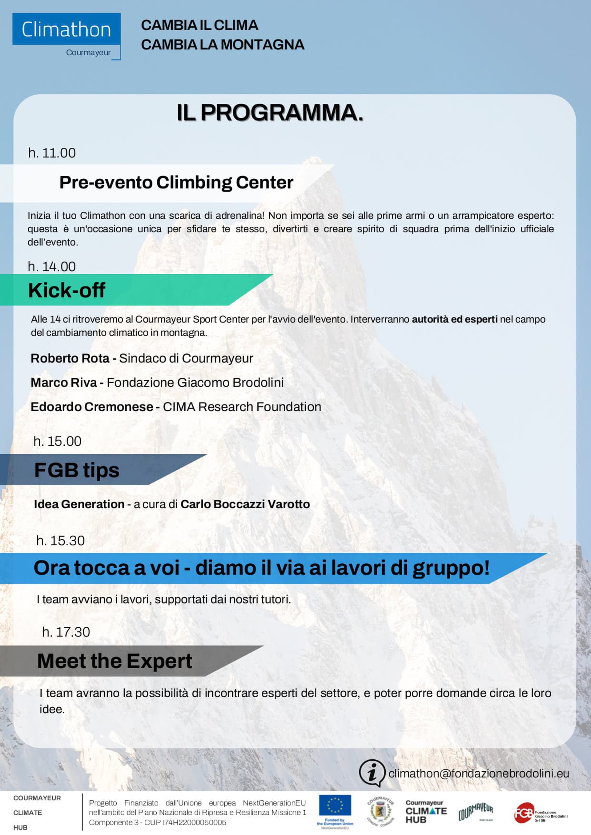 Climathon programma