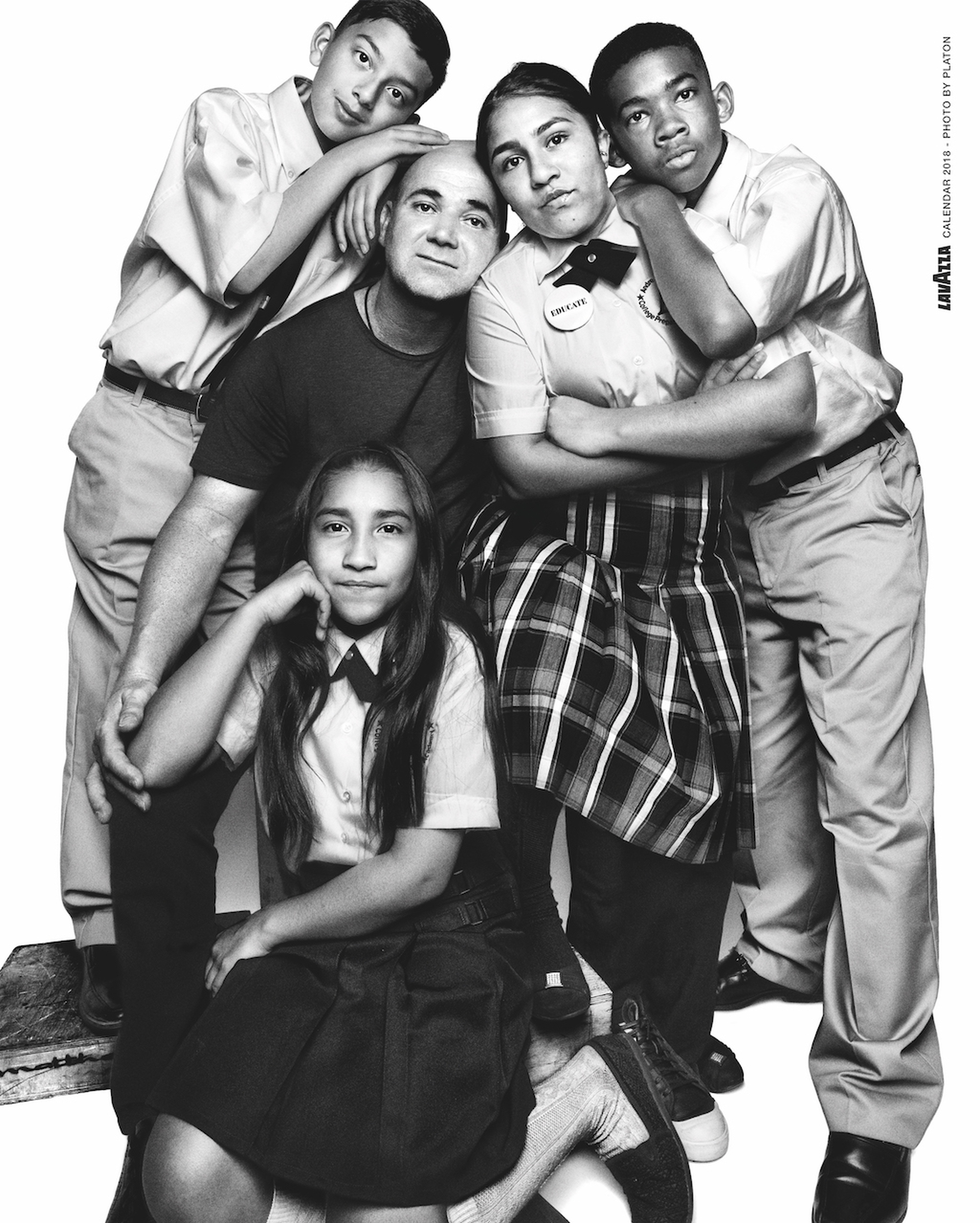 Calendario Lavazza 2018. Andre Agassi interpreta l'Obiettivo di sviluppo sostenibile 4