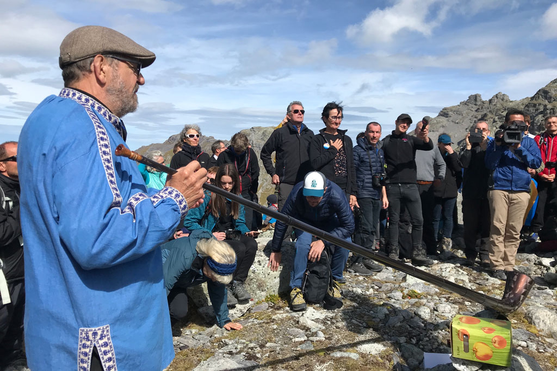 La cerimonia per il ghiacciaio del Pizol, in Svizzera