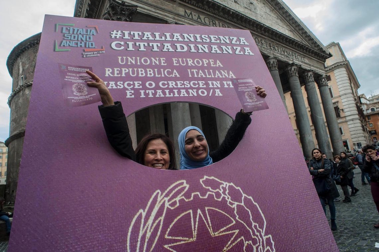 La manifestazione del 28 febbraio a Roma del movimento "Italiani senza cittadinanza" a sostegno dello ius soli